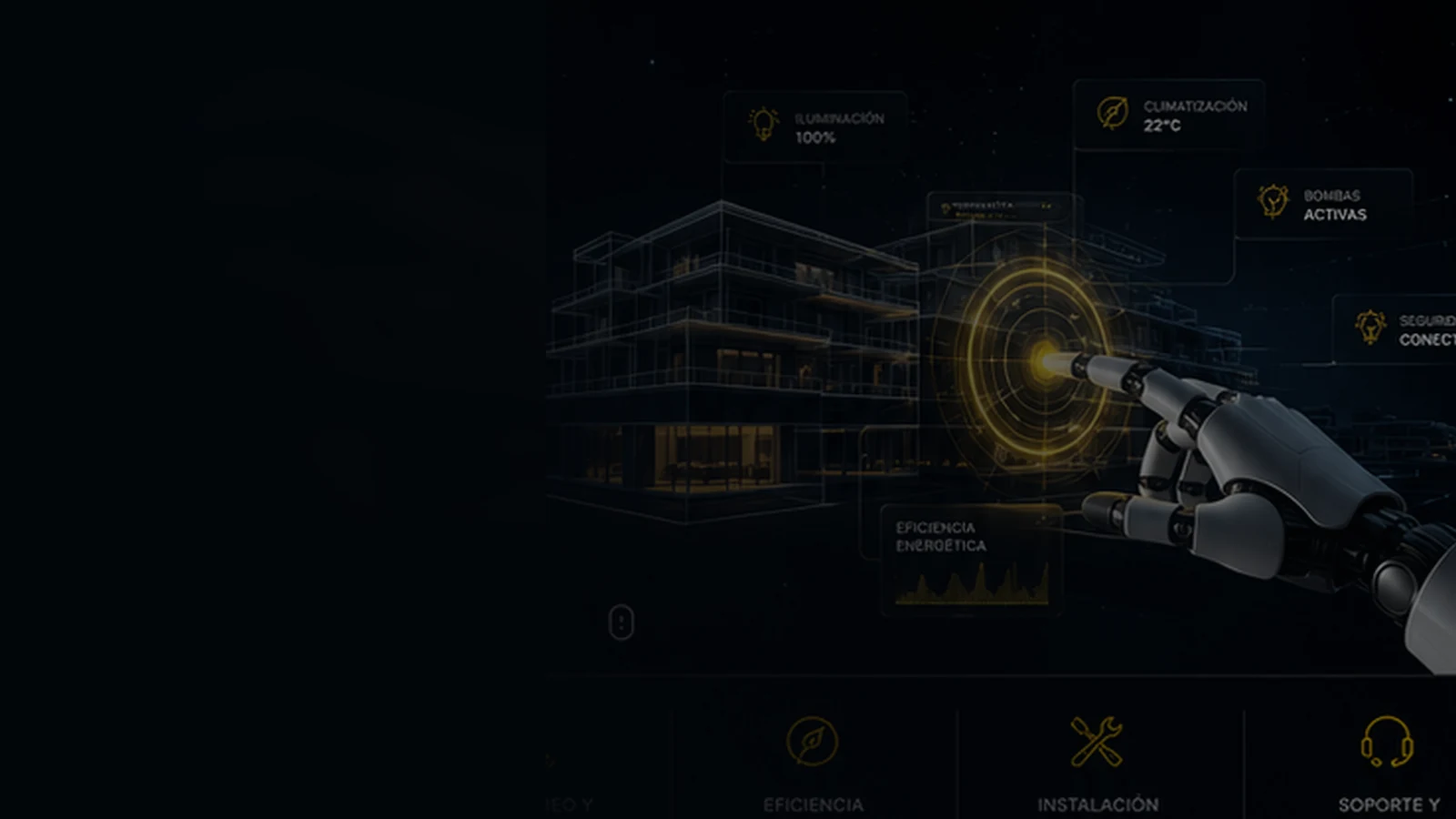 Barrio residencial con infraestructura automatizada